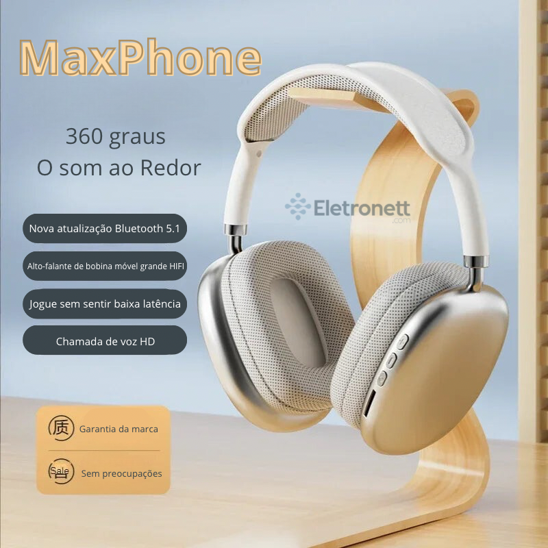 Fone de ouvido MaxPhone Bluetooth Ante-Ruído